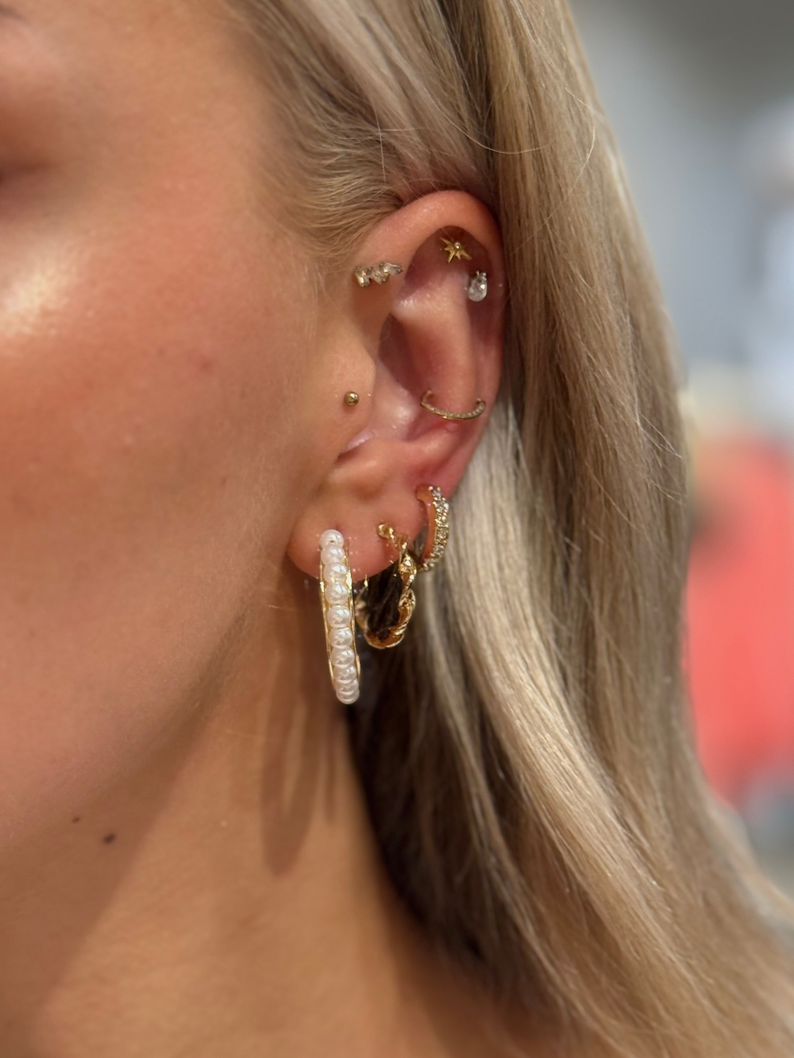 PCJANA Earrings 5-Pack - Gold Colour